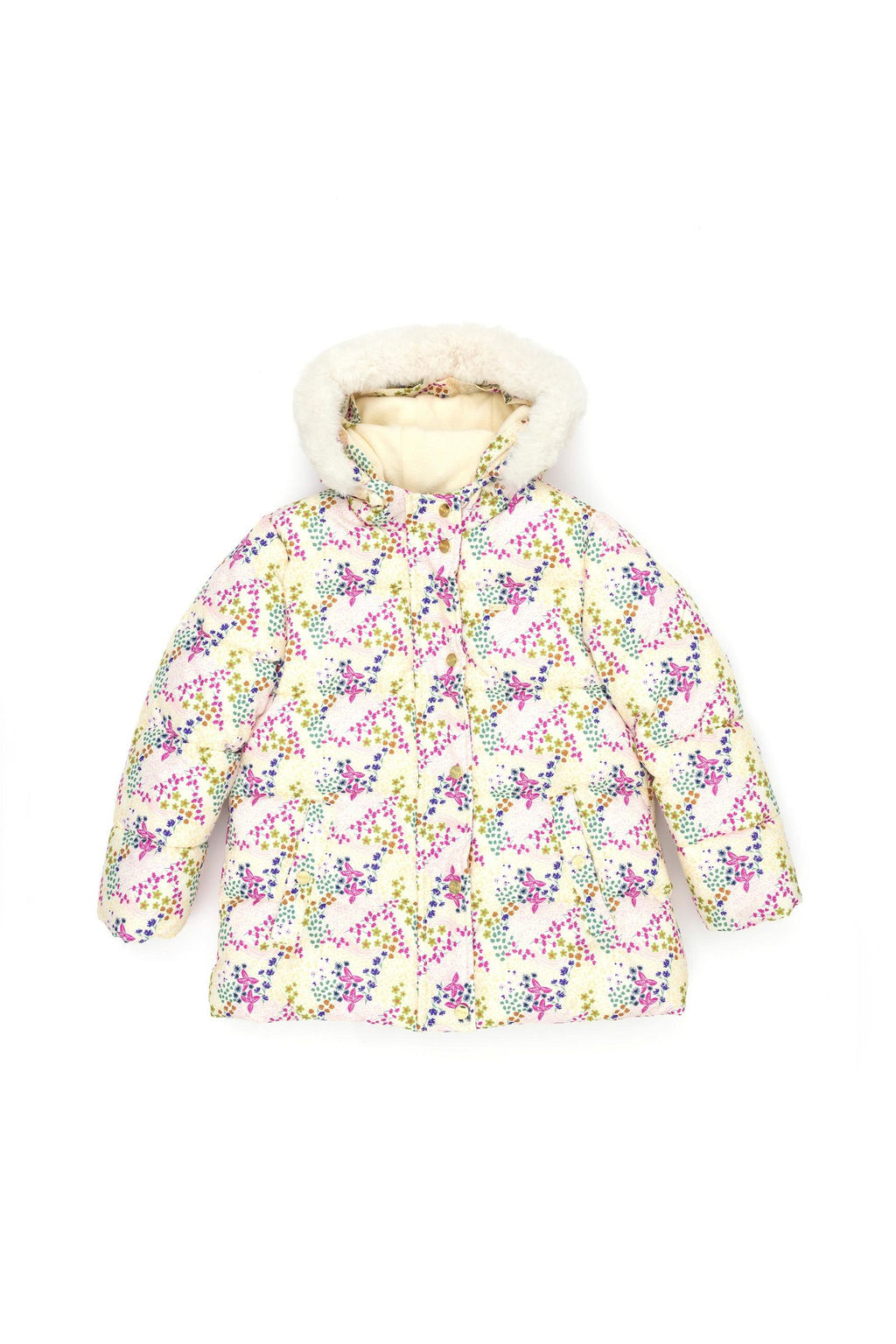 U. S. Polo Assn Пальто цвета экрю для девочек с капюшоном - U.s. polo assn фото 4