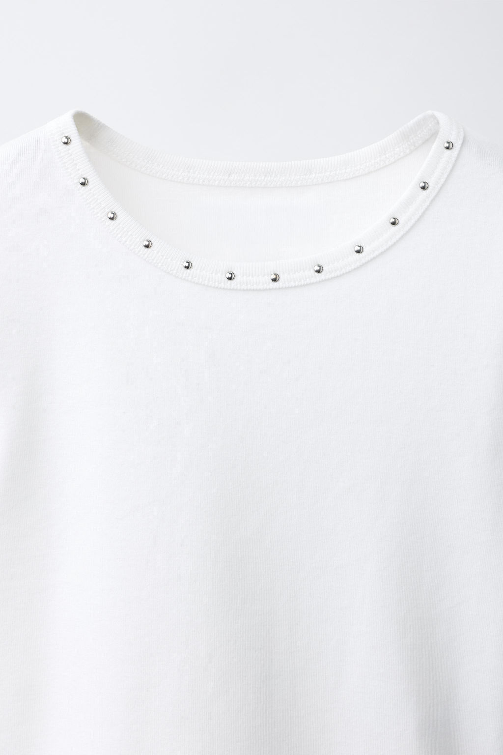 CAMISETA TACHAS BAJO LACE / Blanco - Zara фото 3
