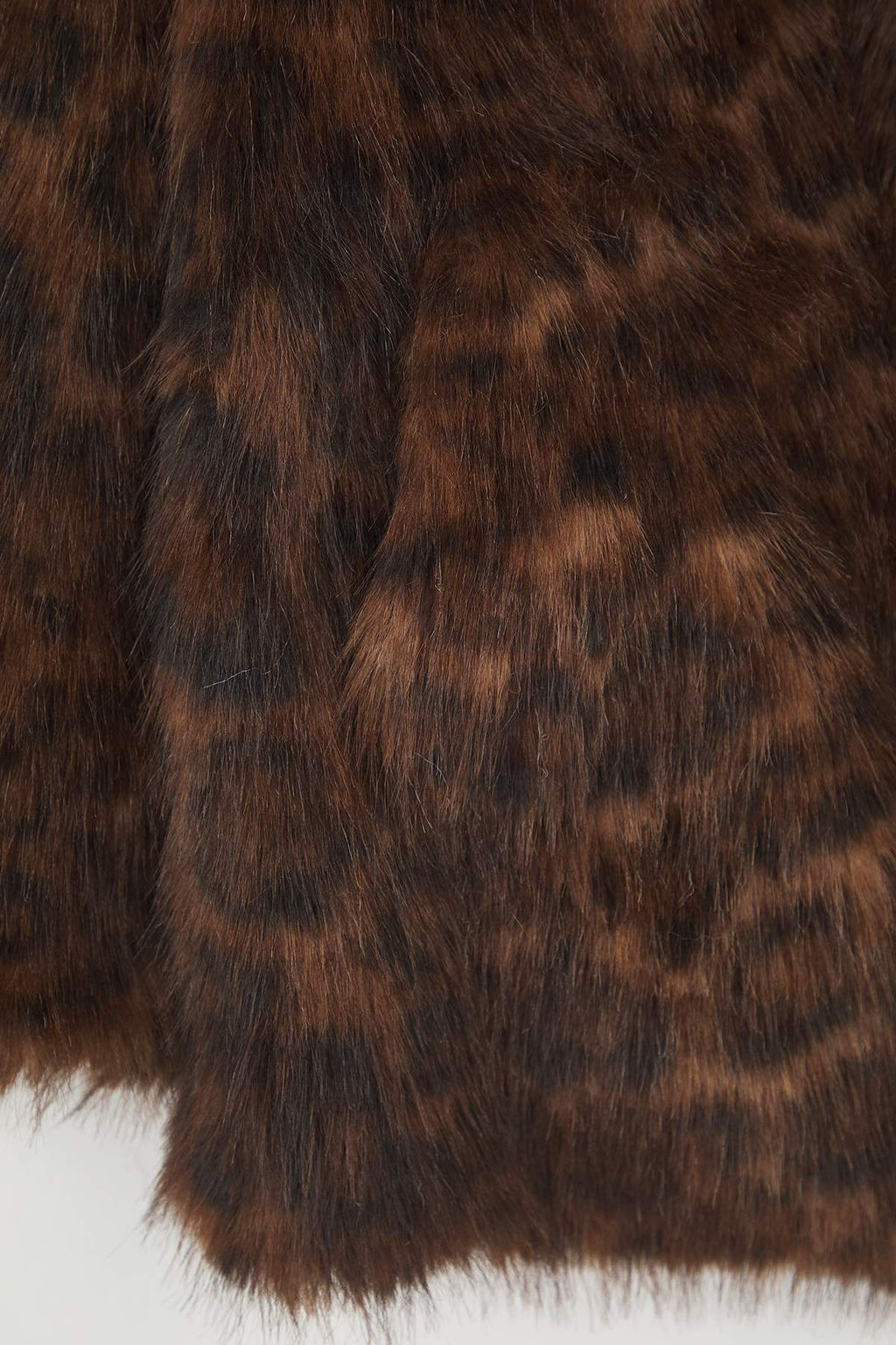 Cok Renkli Leopar Desenli Oversize Kal?p Kurk Mont TWOAW26MO00060