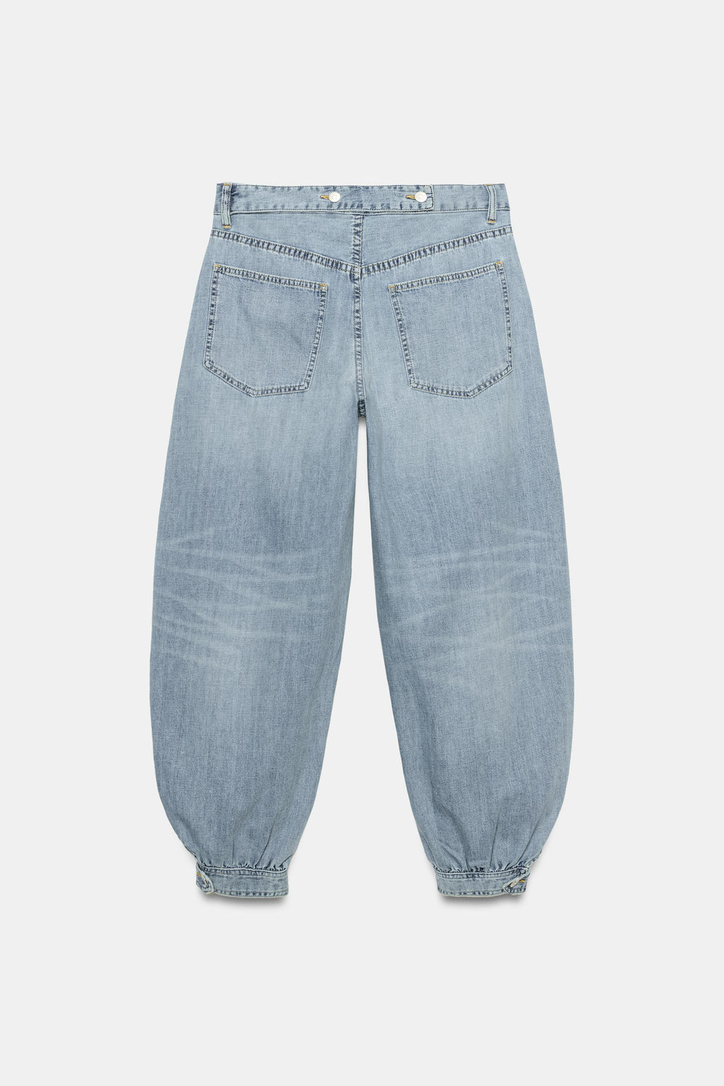 JEANS TRF BALLOON TIRO MEDIO / Azul claro - Zara фото 6