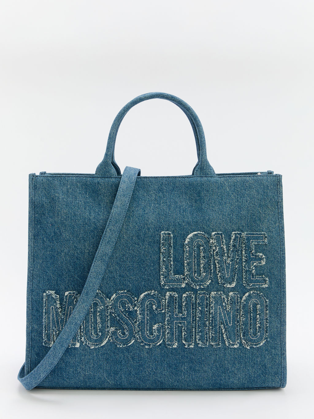 Женский тоут из денима LOVE MOSCHINO DENIM Артикул 4459171, синий