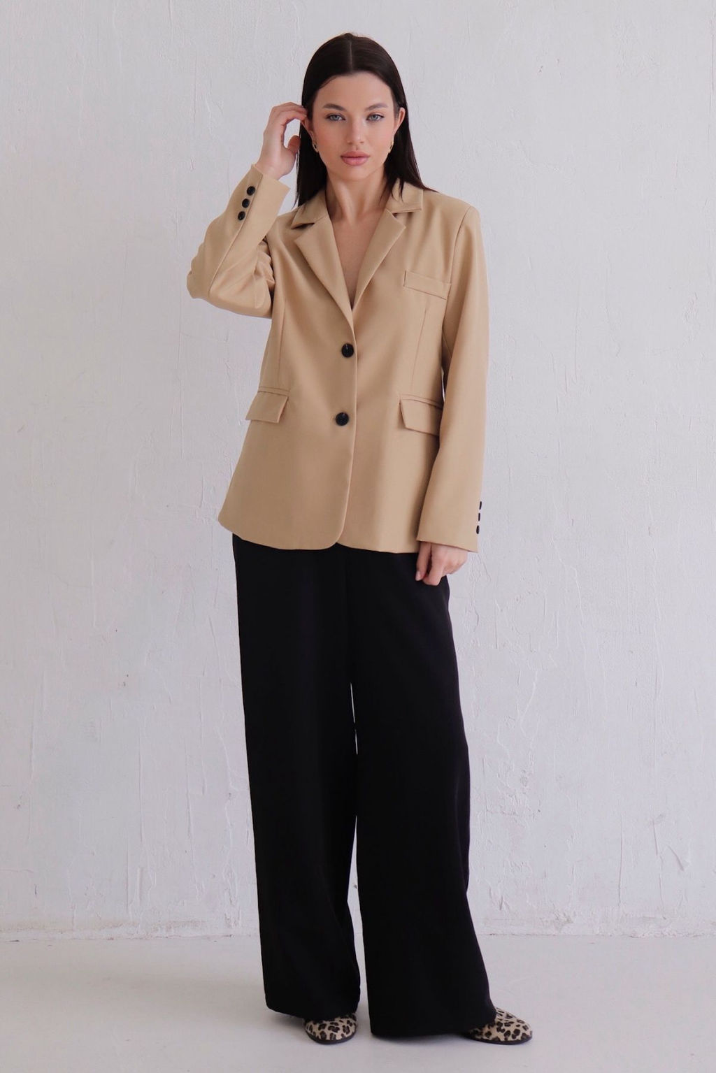 12419 Жакет однобортный бежевый - Martichelli фото 2