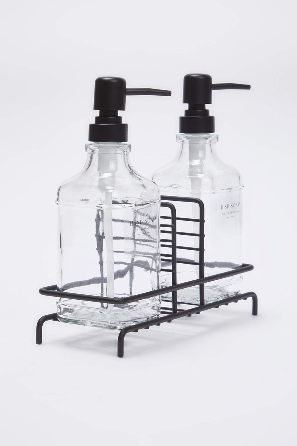 Trendyolmilla Home 2li Siyah Pompal? ve Standl? Mutfakta Kullan?ma Uygun Cam S?v? Sabunluk 500ml TPHSS25SBN00000  фото 3