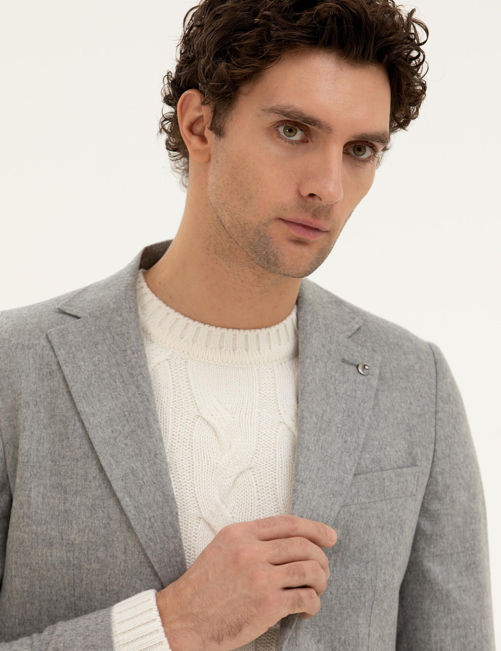 Серая зауженная кашемировая куртка - Cacharel фото 2