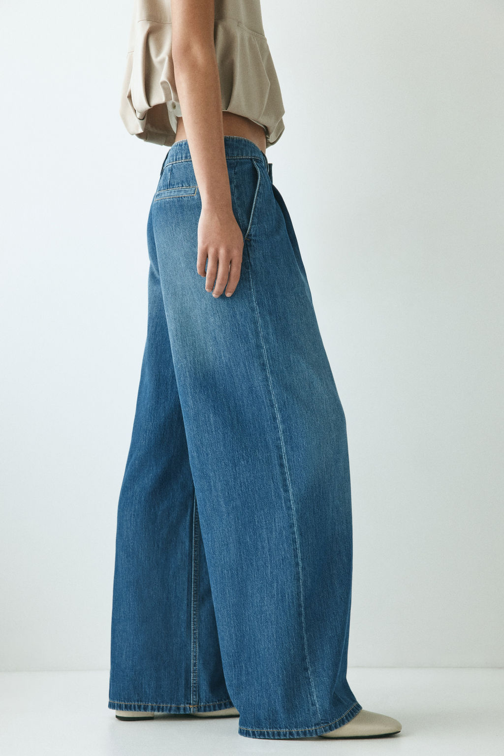 Loose Fit Wide Regular Jeans - H&m фото 8