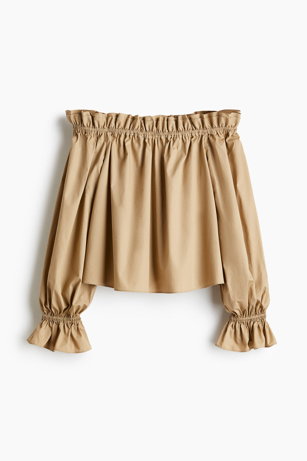 Blusa off-the-shoulder de popelina - H&m фото 2