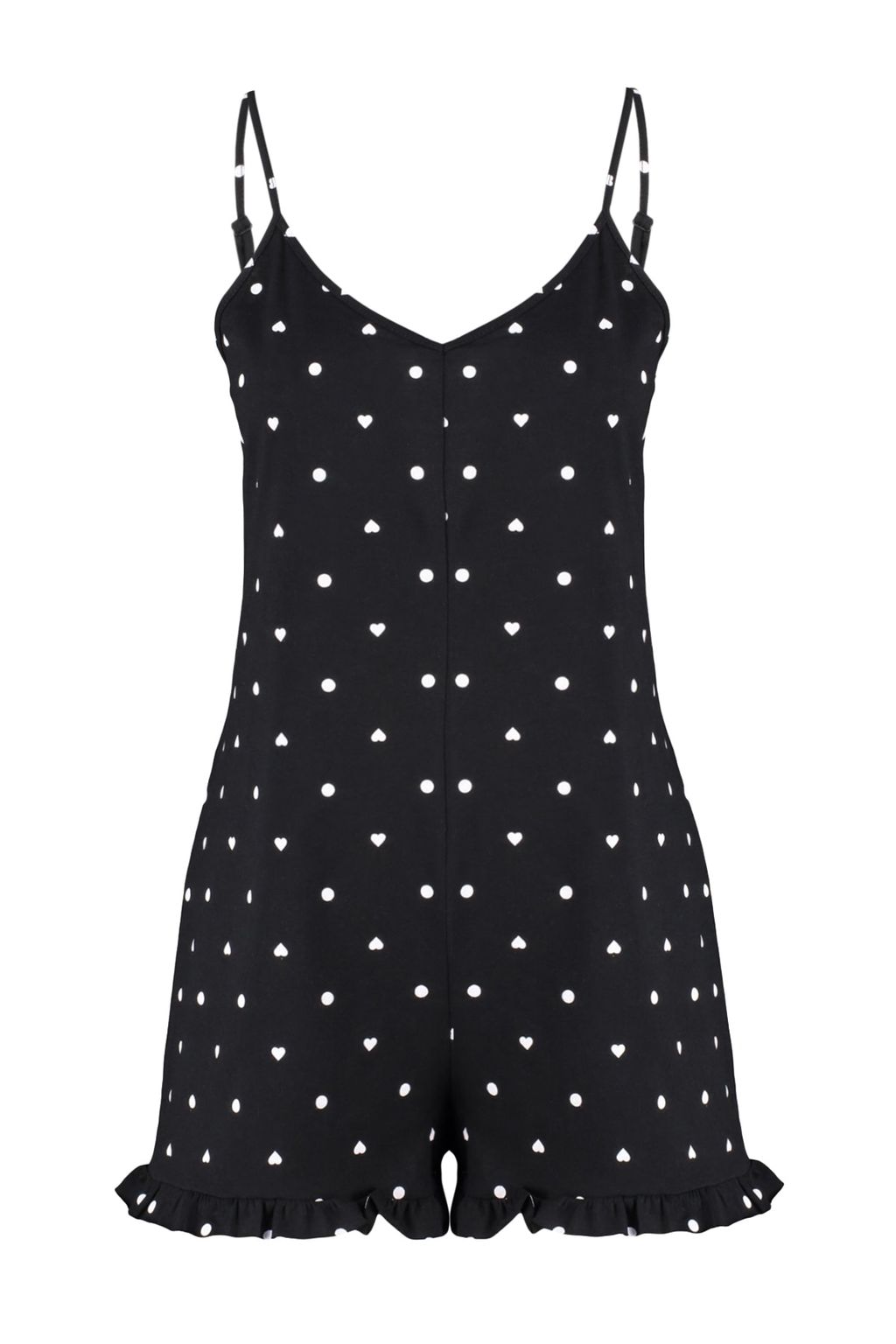 Siyah %100 Pamuklu Puantiye ve Kalpli F?rf?rl? Ip Ask?l? Orme Tulum THMSS23TU00003 - Trendyolmilla фото 6