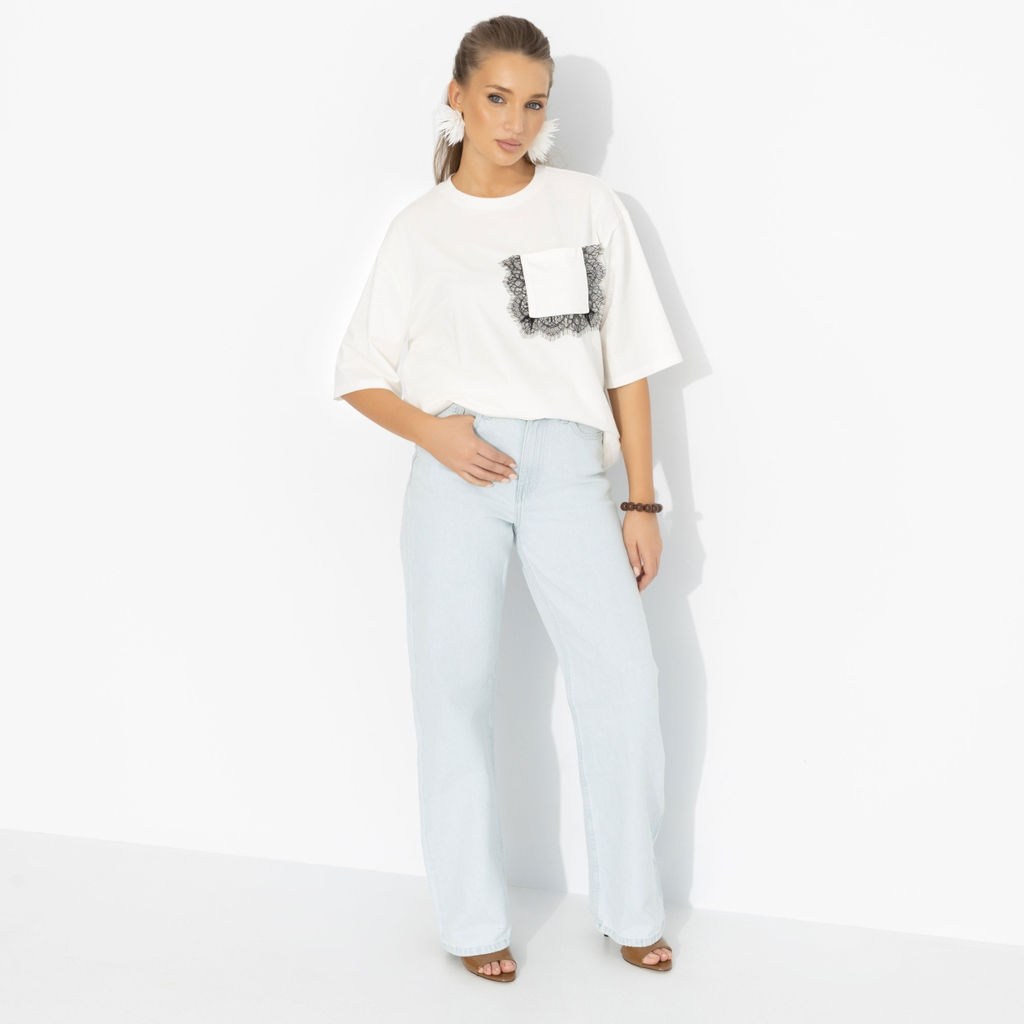 Футболка из мягкого хлопка, На стильной волне (белая) - Charutti фото 2