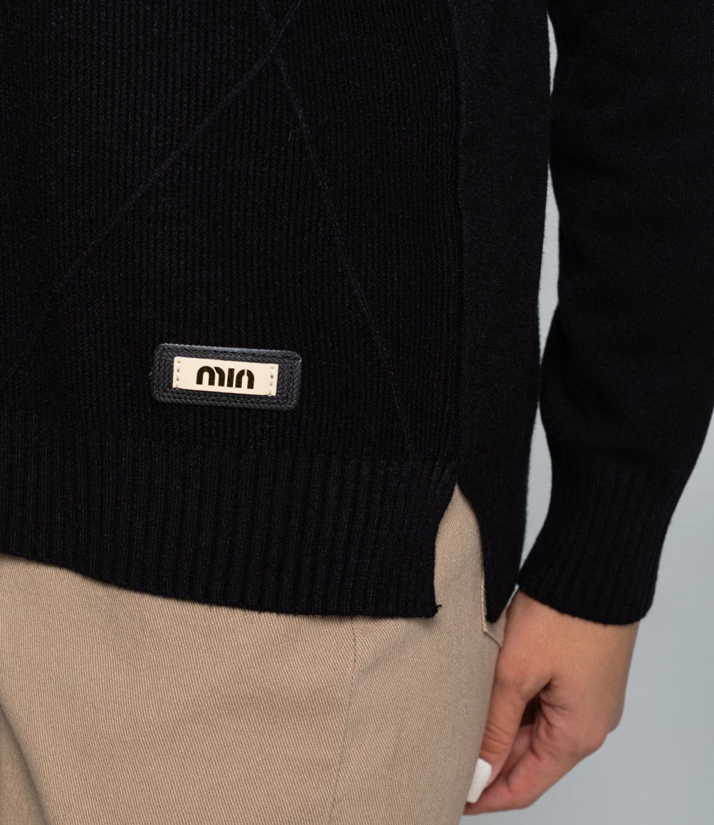 Джемпер #КТ8066, чёрный