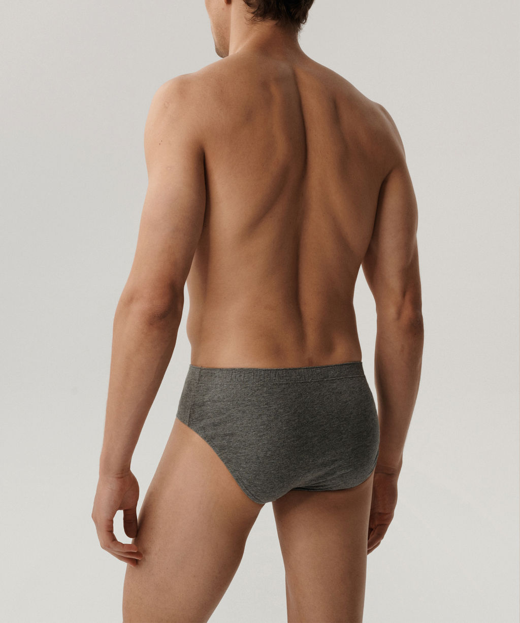 ATLANTIC 3BMP-006 Трусы классика Basic - набор 3 шт. черный + серый меланж + темно-серый меланж  фото 3