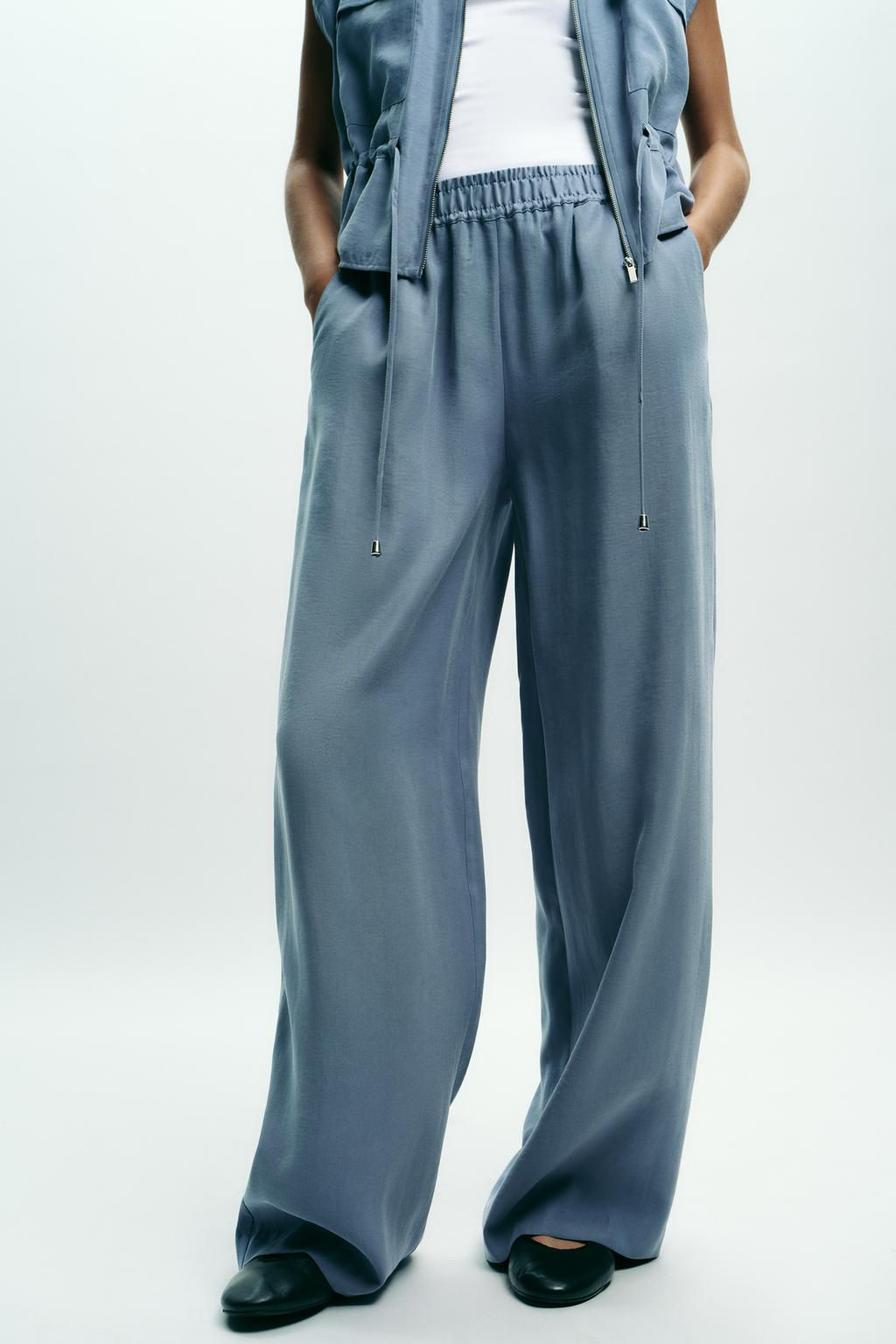 SOFT-TOUCH WIDE-LEG TROUSERS - Zara фото 2