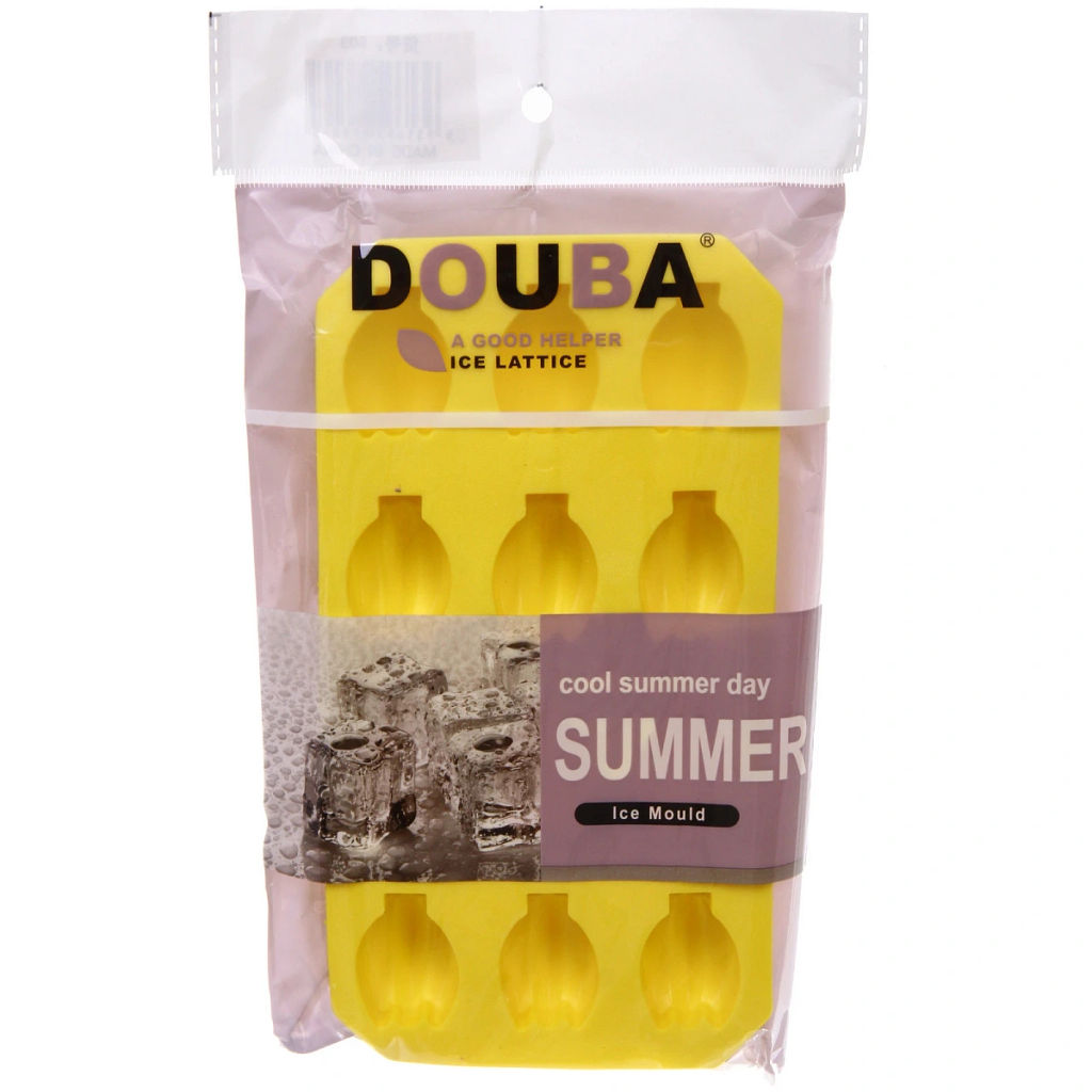 Цена за 5 шт. Форма для льда силиконовая "Бананы" 21*11см, цвета микс