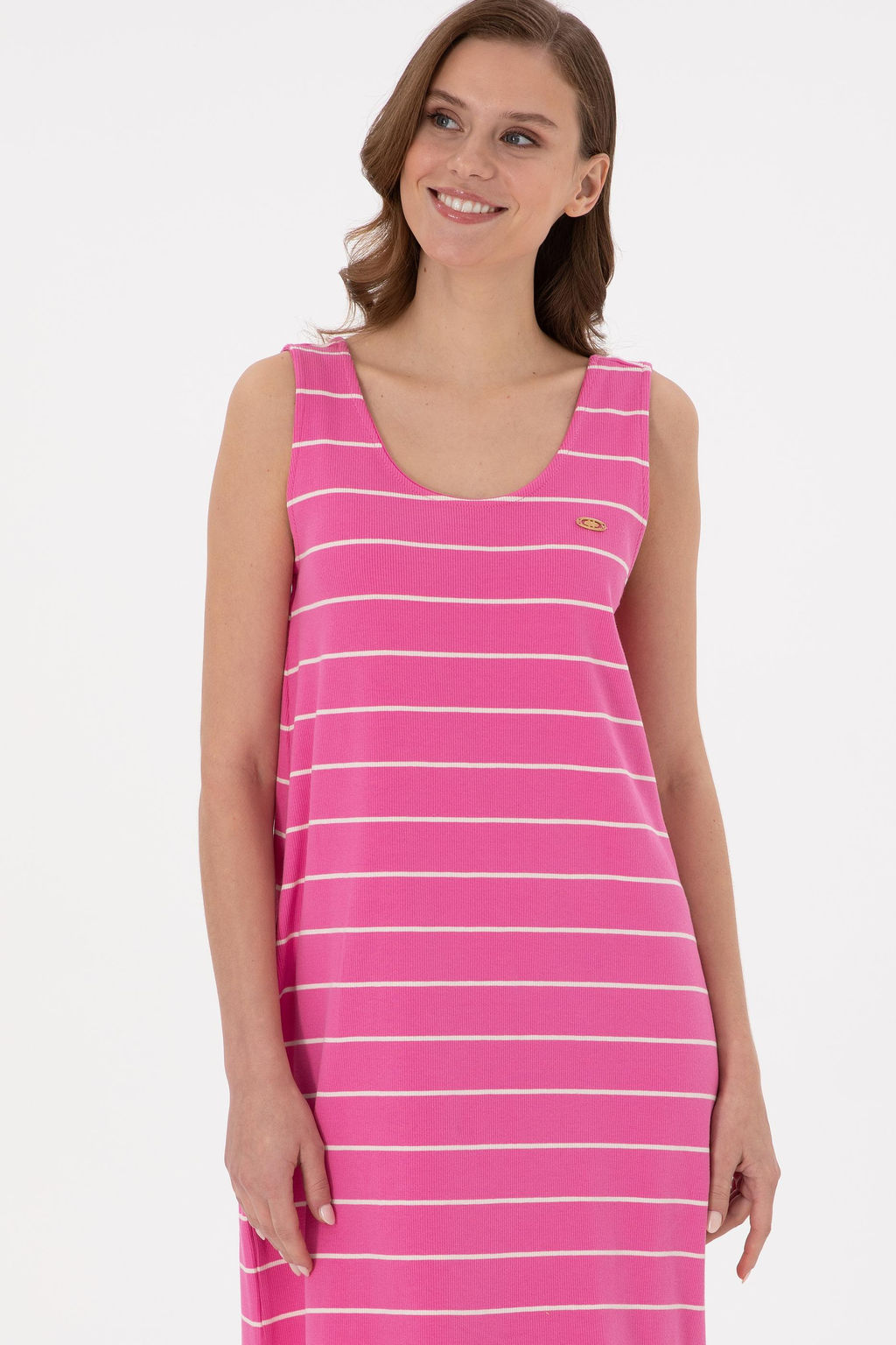 Женское розовое трикотажное платье Неожиданная скидка в корзине - U.s. polo assn фото 2