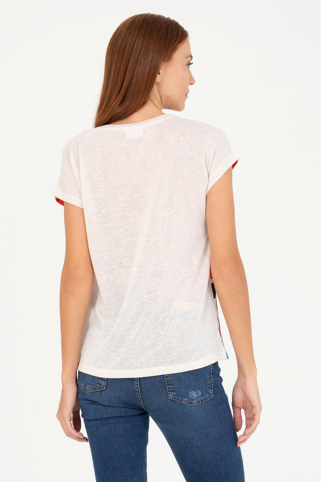 U. S. Polo Assn Женская кремовая футболка с круглым вырезом - U.s. polo assn фото 12