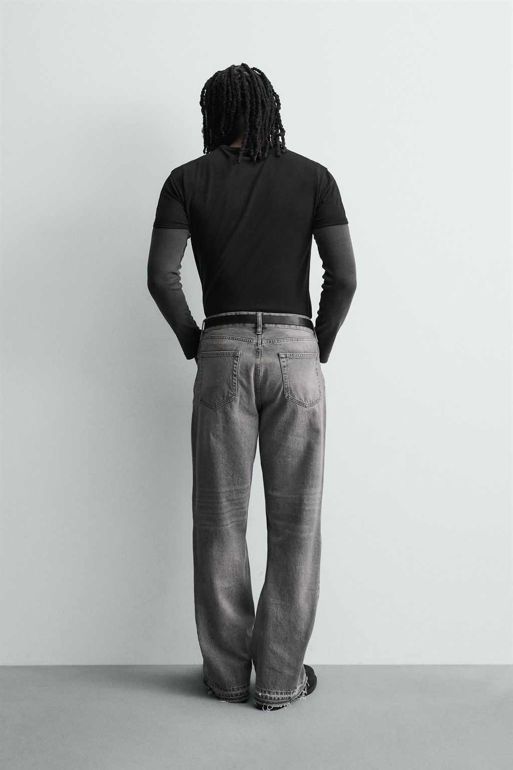JEANS FLARE FIT ROTOS / Gris - Zara фото 3