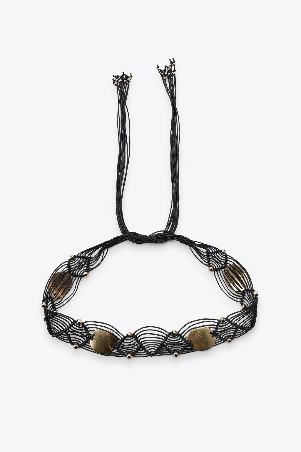 METAL PIECE CORD BELT - Zara фото 3