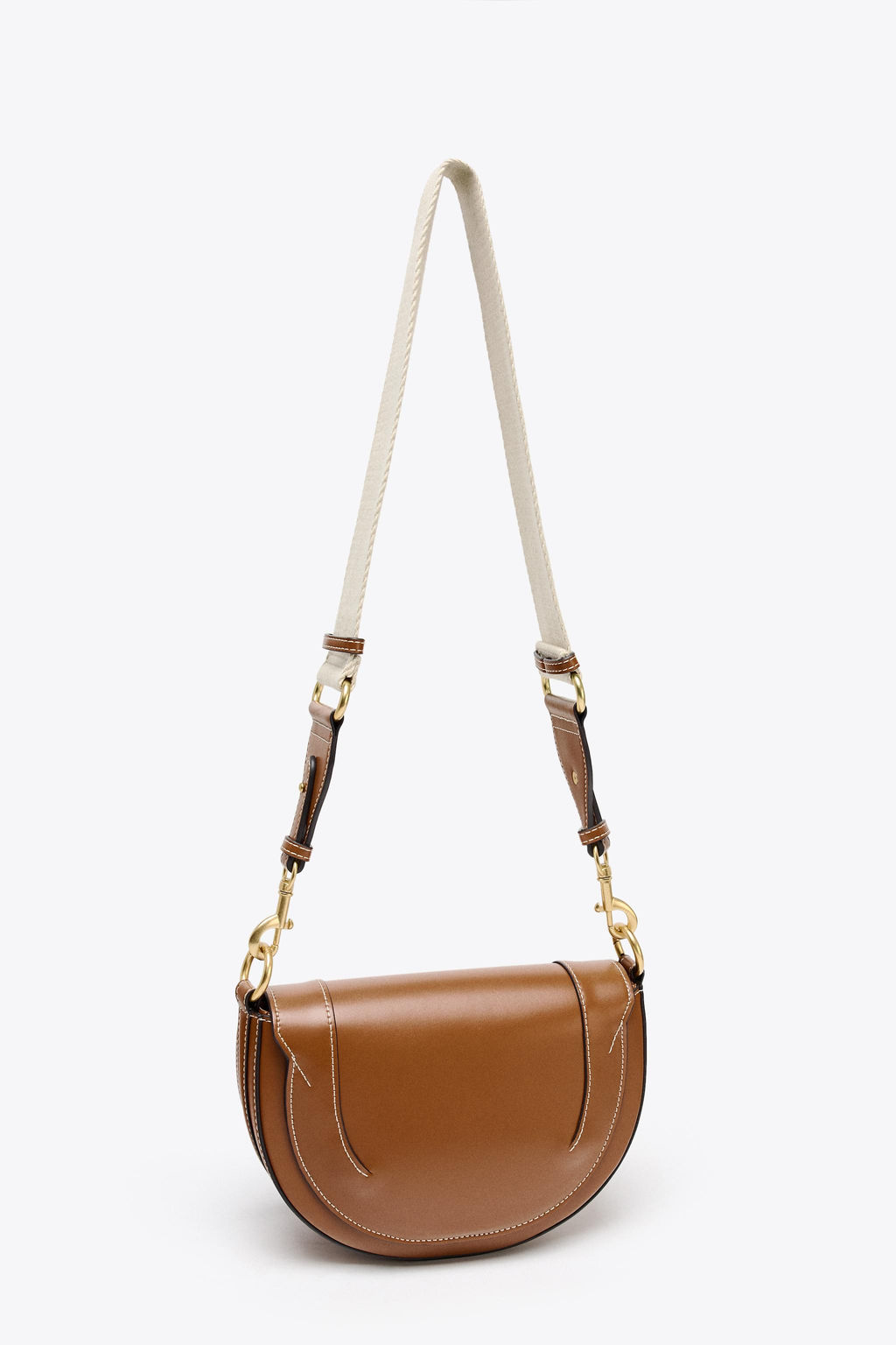 CANVAS STITCH DETAIL CROSSBODY BAG - Zara фото 3