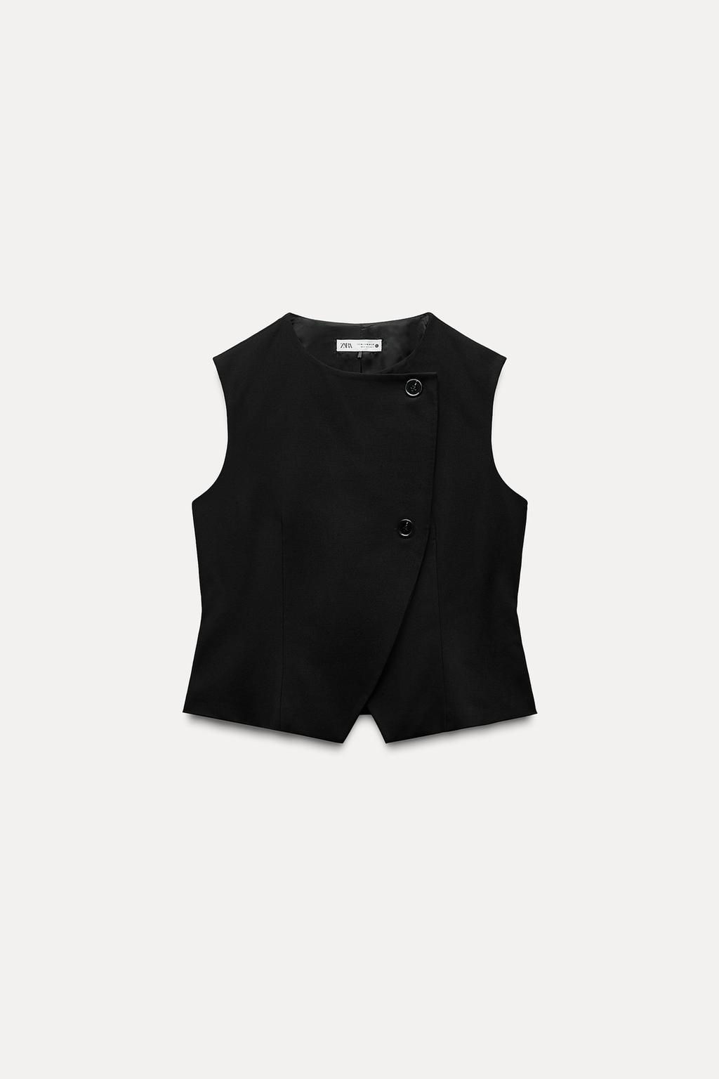ZW COLLECTION BUTTONED WAISTCOAT TOP - Zara фото 14