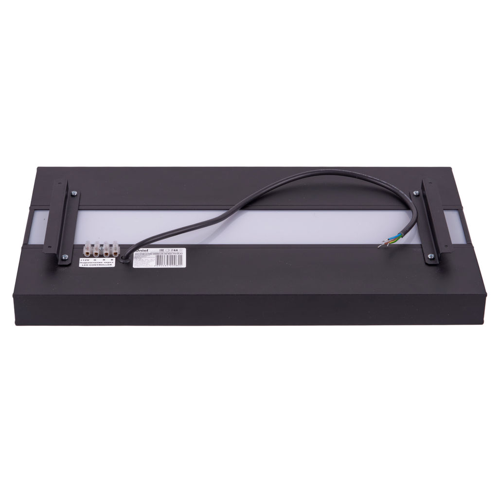 ULO-K16B 2x16W/4000K/L50 5W/RGB IP44 BLACK Светильник линейный светодиодный подвесной с фоновой подсветкой. Белый свет (4000К). Алюминий. Цвет черный. TM Uniel
