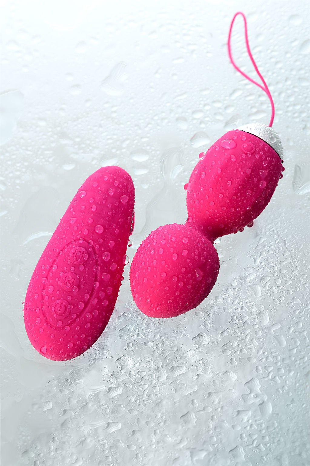 Виброшарики и стимулятор внешних эрогенных зон LEroina Tella, силикон, розовые, 10 см