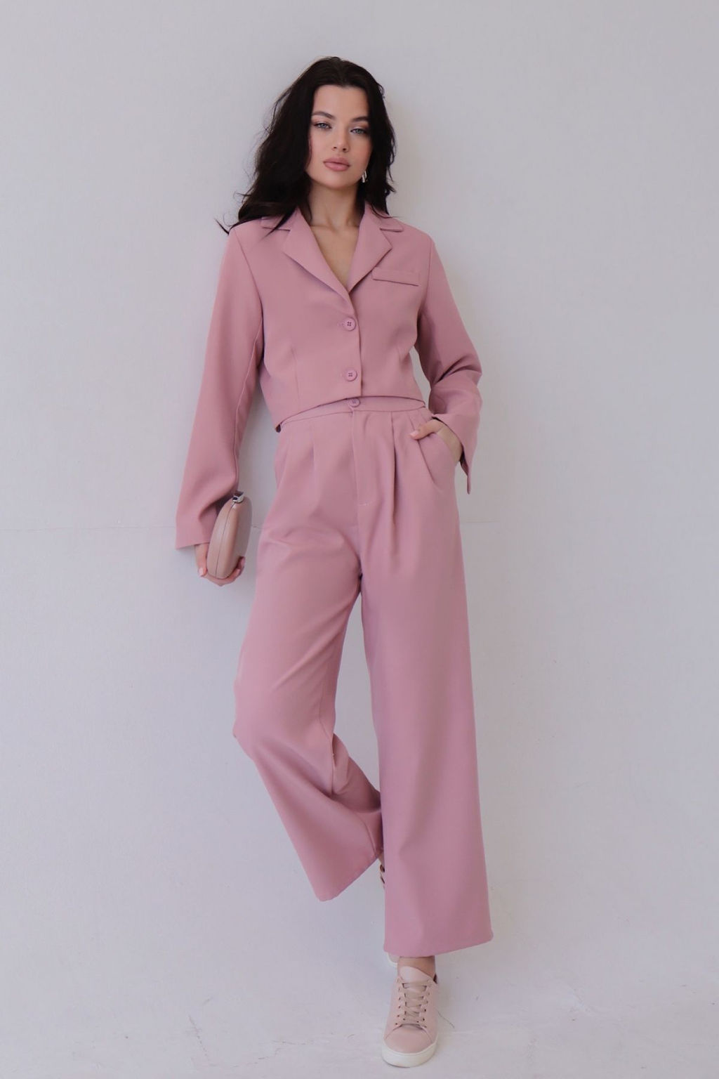 12339 Костюм брючный пудровый - Martichelli фото 3