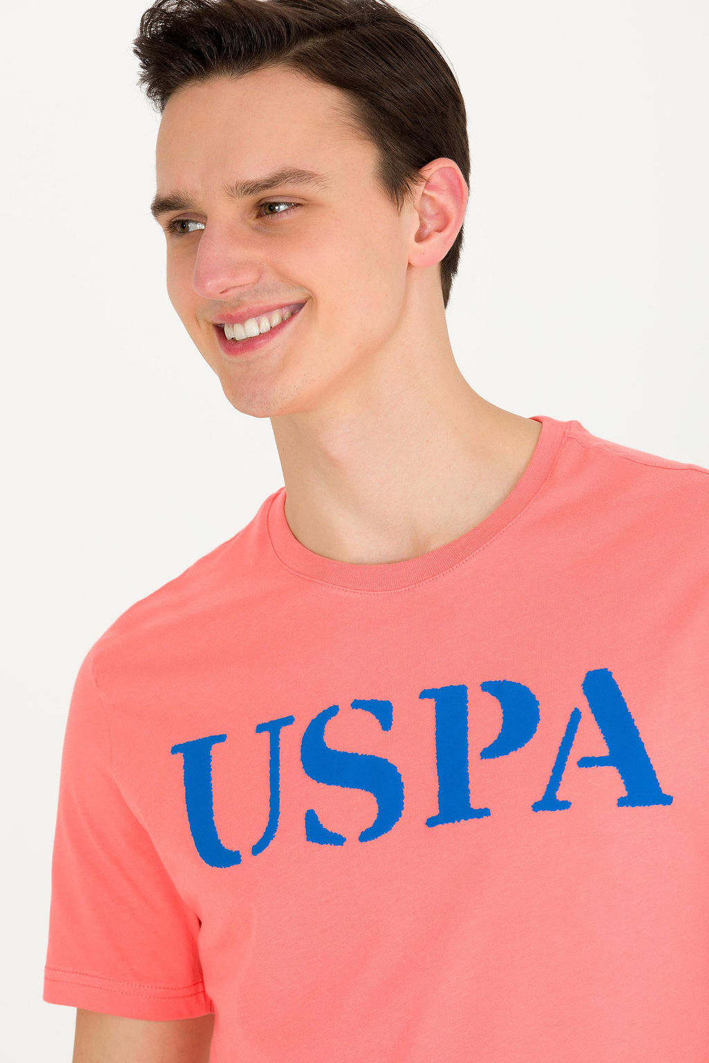 U. S. Polo Assn Мужская базовая футболка с круглым вырезом Salmon - U.s. polo assn фото 2