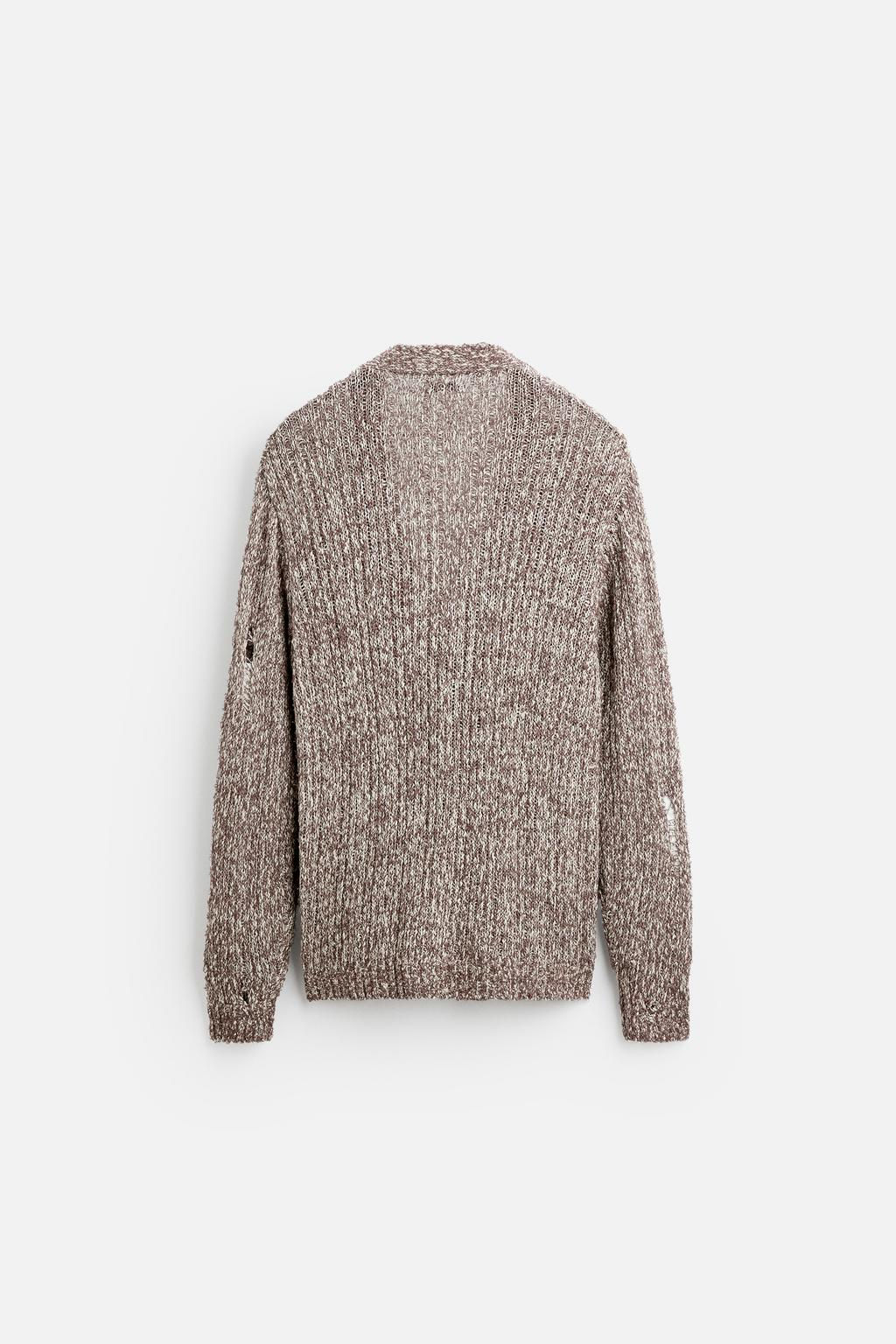 RIPPED-EFFECT CARDIGAN - Zara фото 7