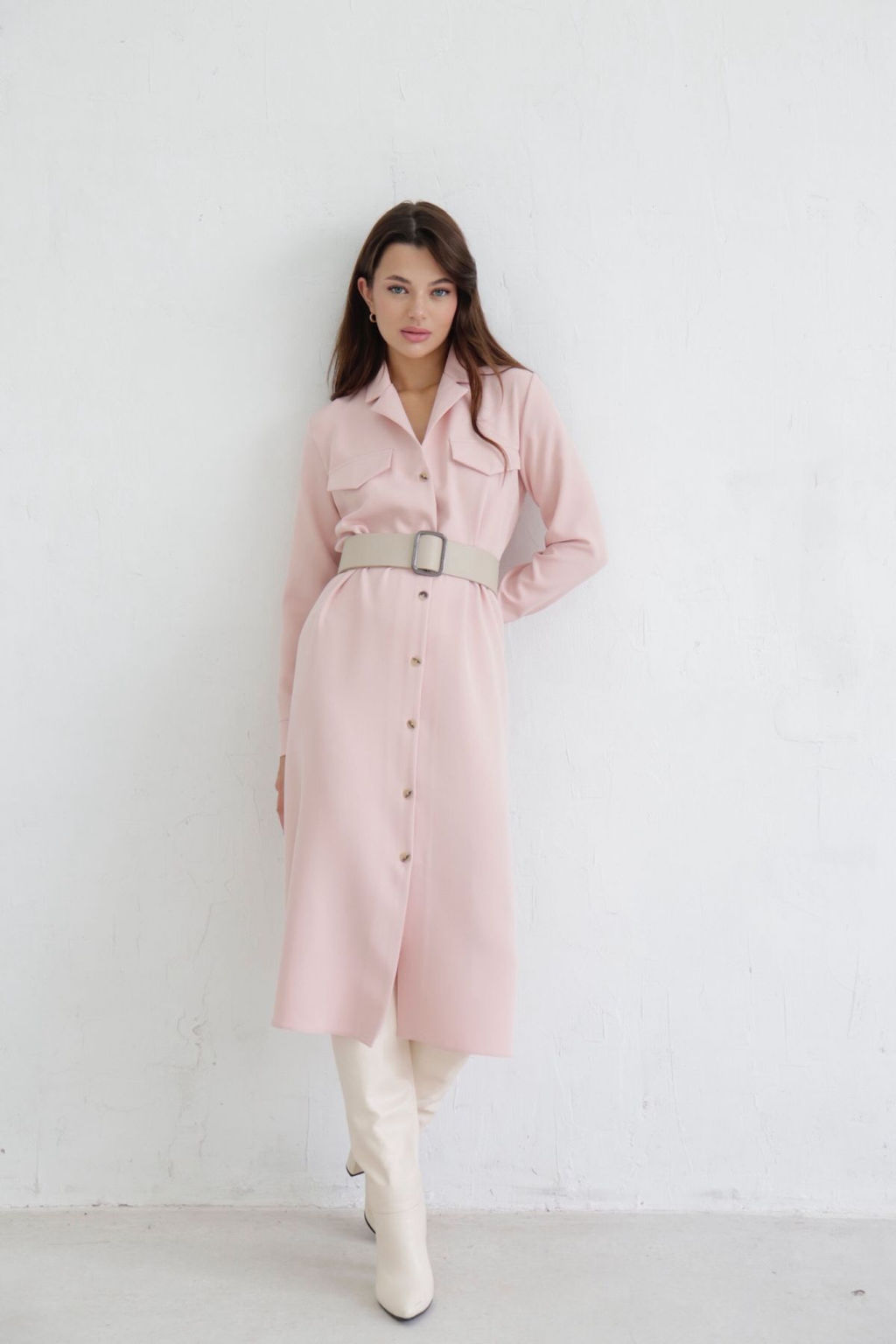 Платье-рубашка с английским воротником - Martichelli фото 376