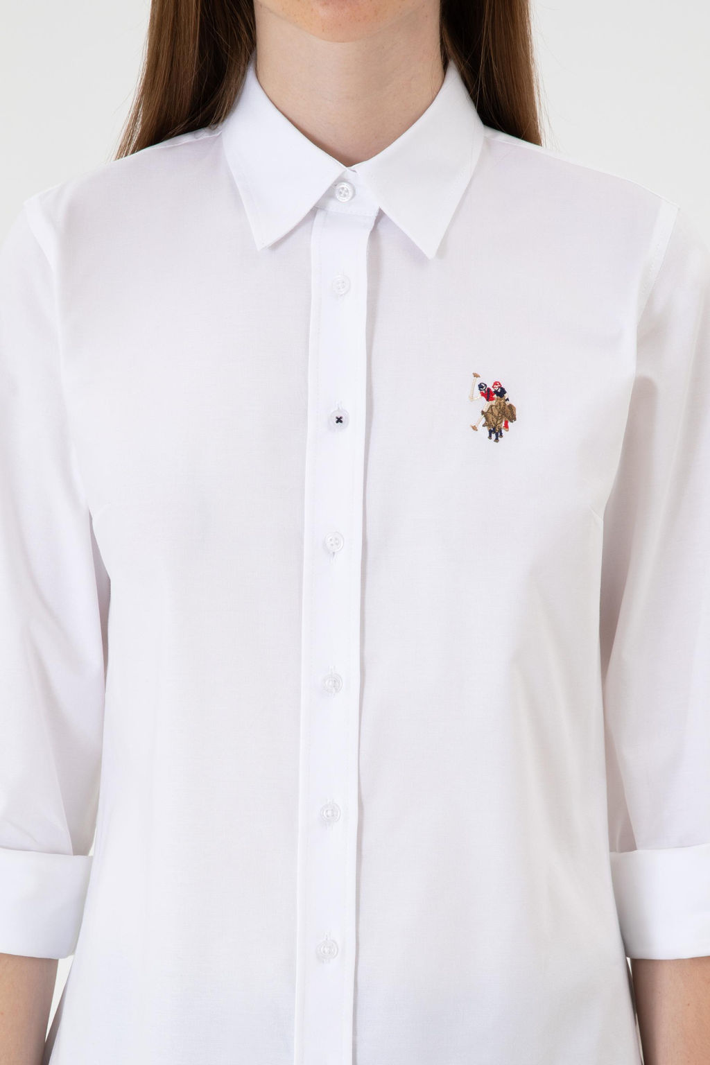 Kad_n Beyaz Uzun Kollu Basic G_mlek Sepette S_rpriz _ndirim - U.s. polo assn фото 6
