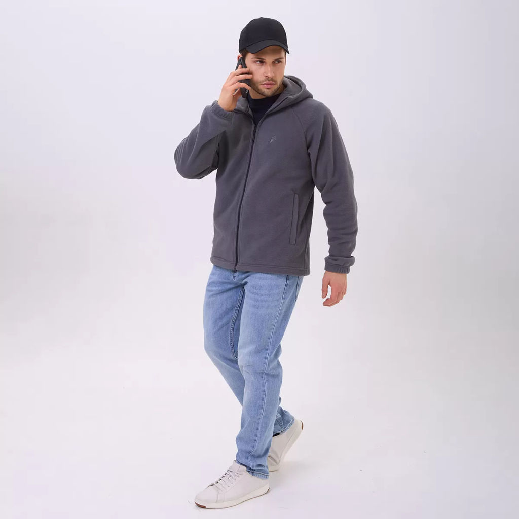 RODOS Толстовка на молнии мужская флис М-322 Черный  фото 32