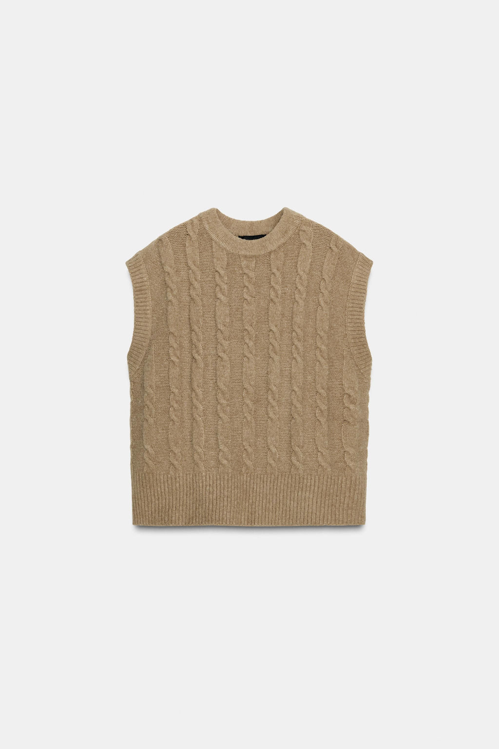 CABLE KNIT WAISTCOAT TOP - Zara фото 6