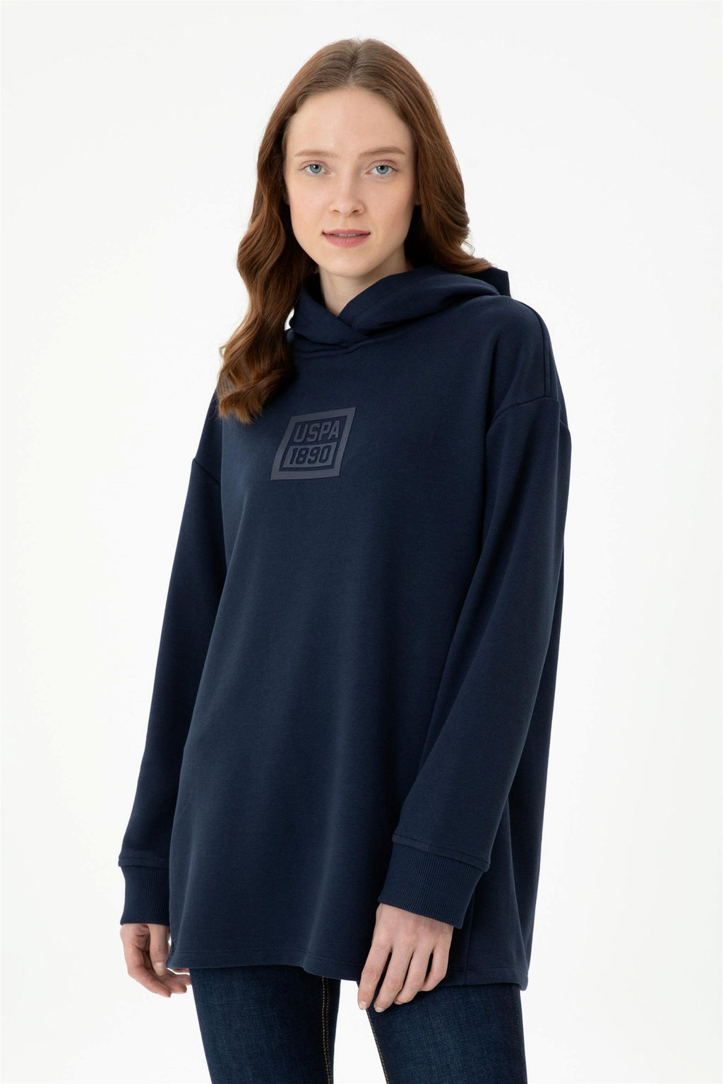 Женская темно-синяя толстовка с капюшоном Неожиданная скидка в корзине - U.s. polo assn фото 3