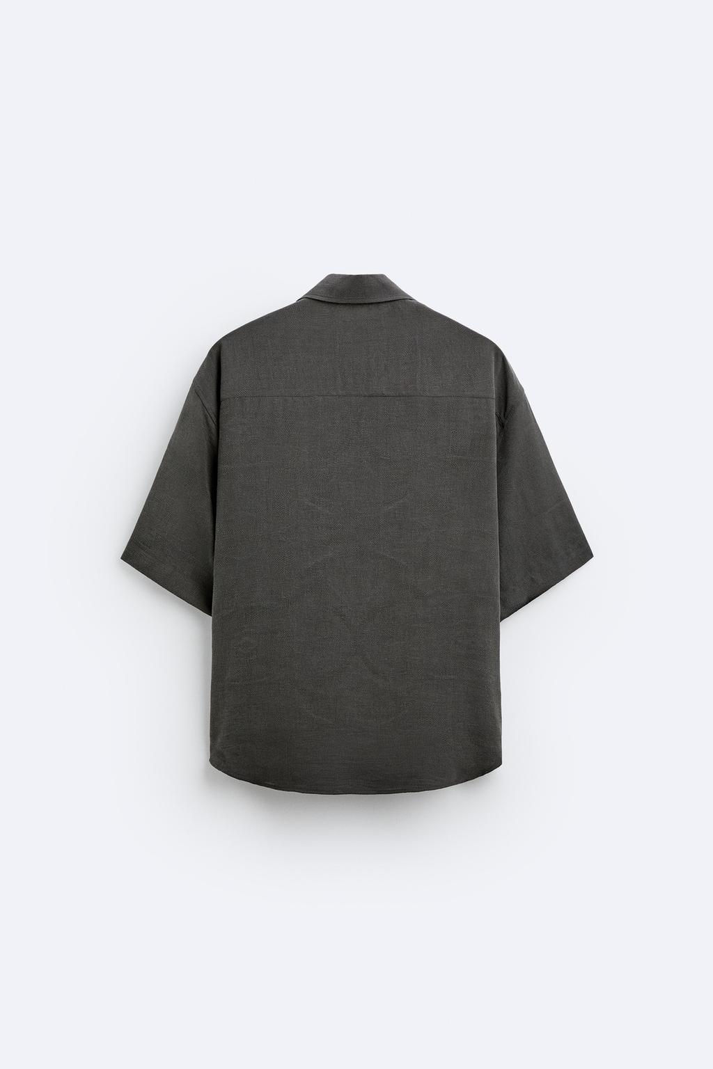 LYOCELL BLEND JACQUARD SHIRT - Zara фото 7