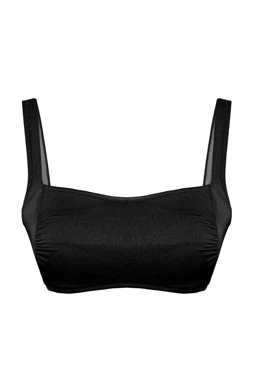 Siyah Parlak Bralette Bikini Ustu TBESS25BU00035 - Trendyolmilla фото 4