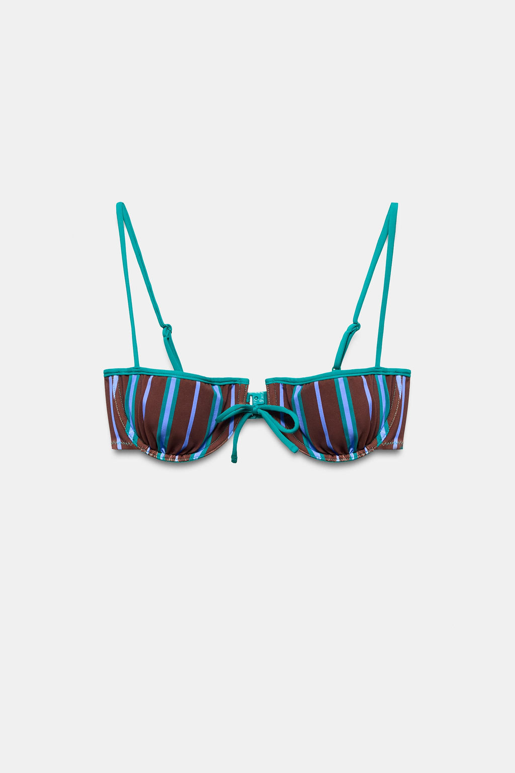TOP BIKINI AROS RAYAS / Azul - Zara фото 4