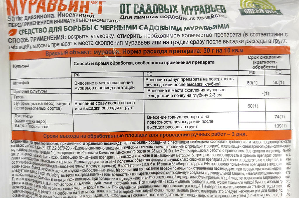 Муравьин (пак. 50г) ср-во от садовых муравьев