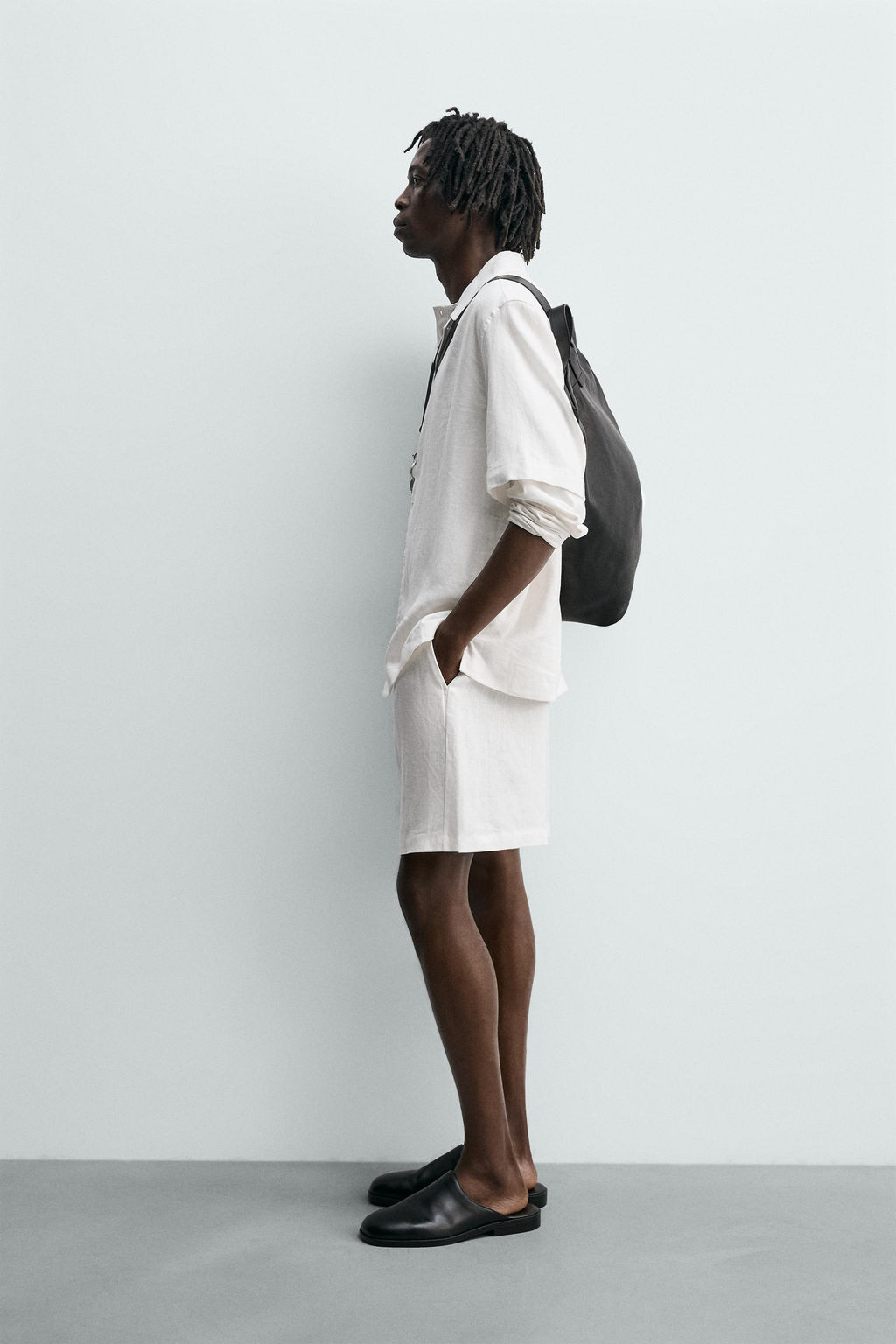 BERMUDA RELAXED FIT 100% LINO / Blanco - Zara фото 15