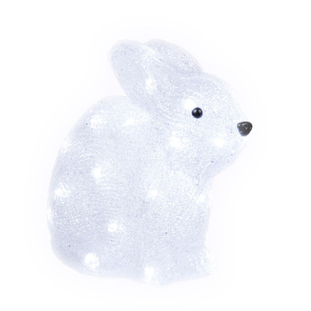 ULD-M2724-032/STA WHITE IP20 RABBIT Фигура светодиодная Кролик, 33*26см, 32 светодиода. Белый свет. Провод прозрачный. TM Uniel