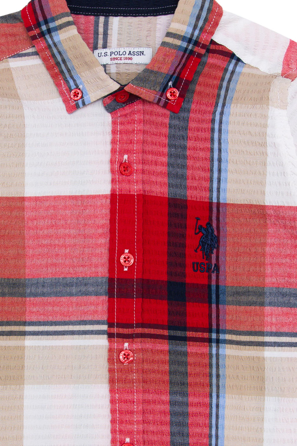 U. S. Polo Assn Красная рубашка с длинным рукавом для мальчика - U.s. polo assn фото 3