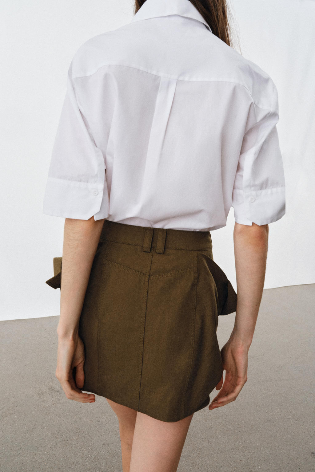 CAMISA POPEL?N PECHERA ZW COLLECTION / Blanco - Zara фото 5