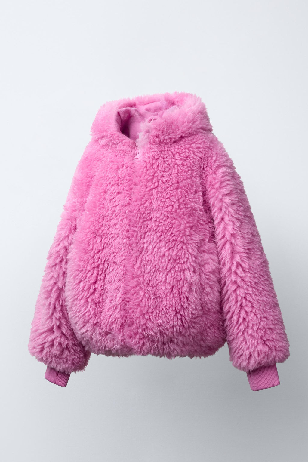 FAUX FUR HOODED JACKET - Zara фото 2