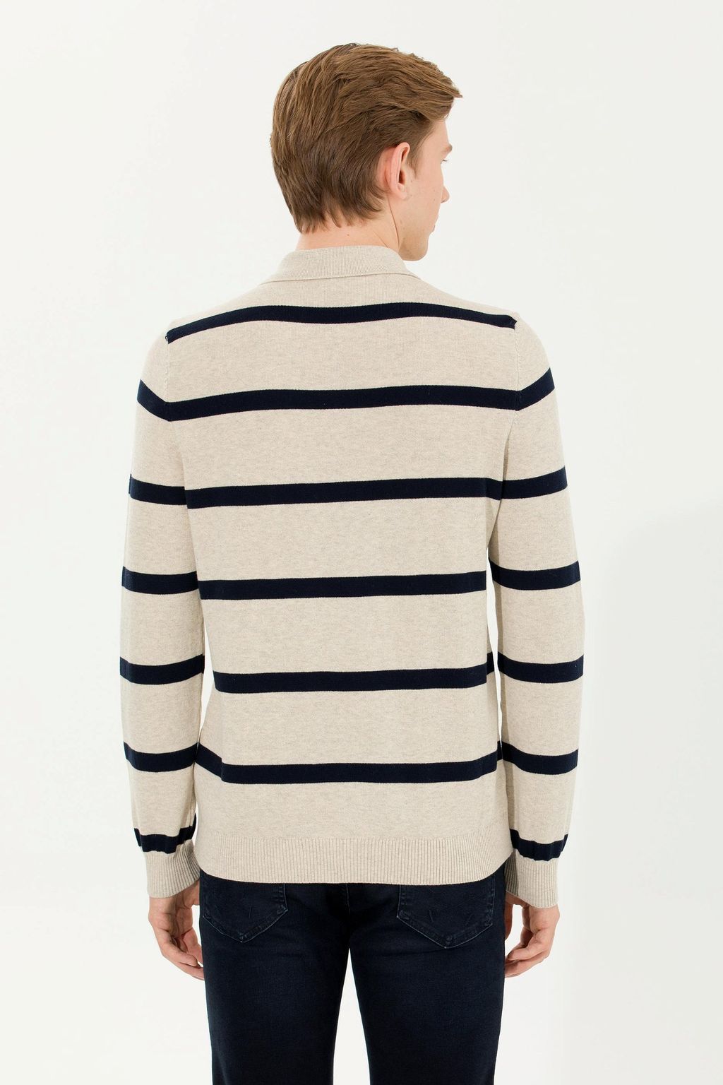 Мужской свитер из трикотажа Stone Melange - U.s. polo assn фото 5