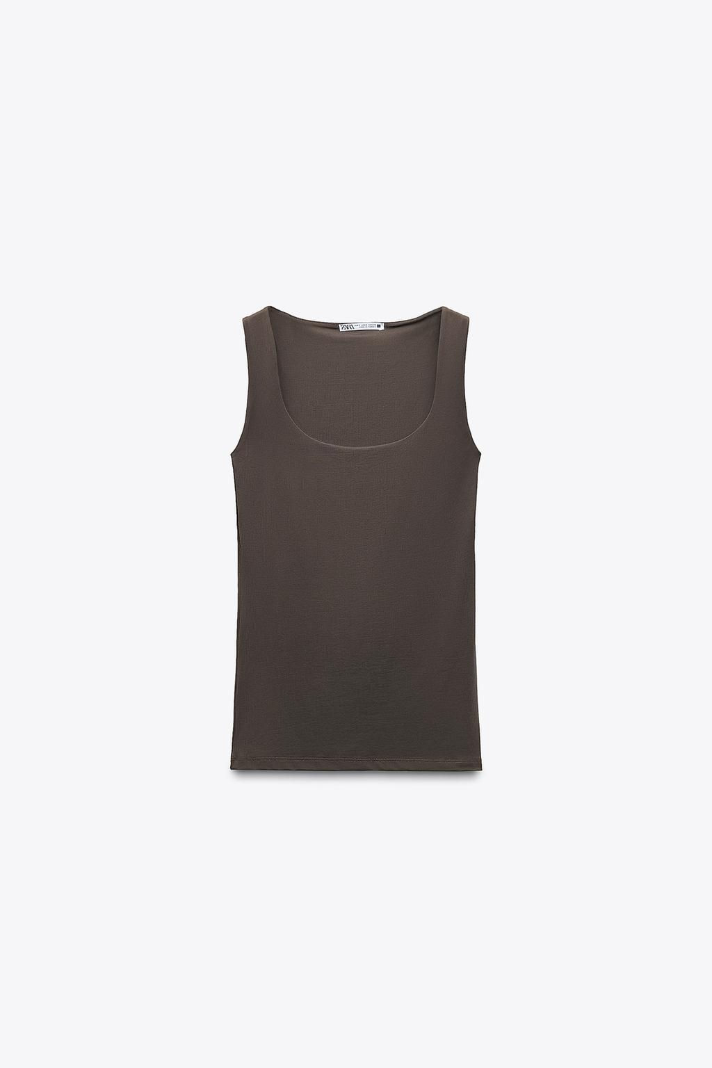 POLYAMIDE TOP WITH WIDE STRAPS - Zara фото 4