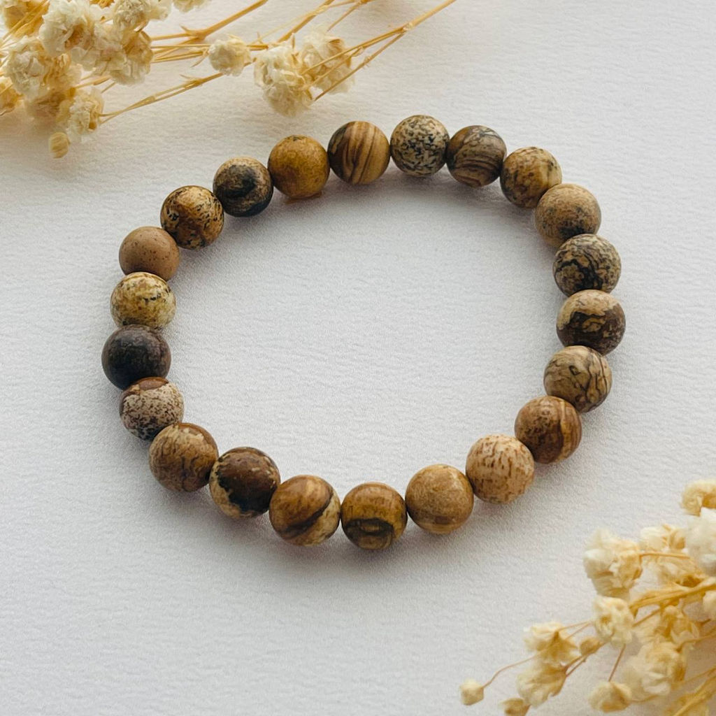 Браслет Яшма песочная 17,5 см