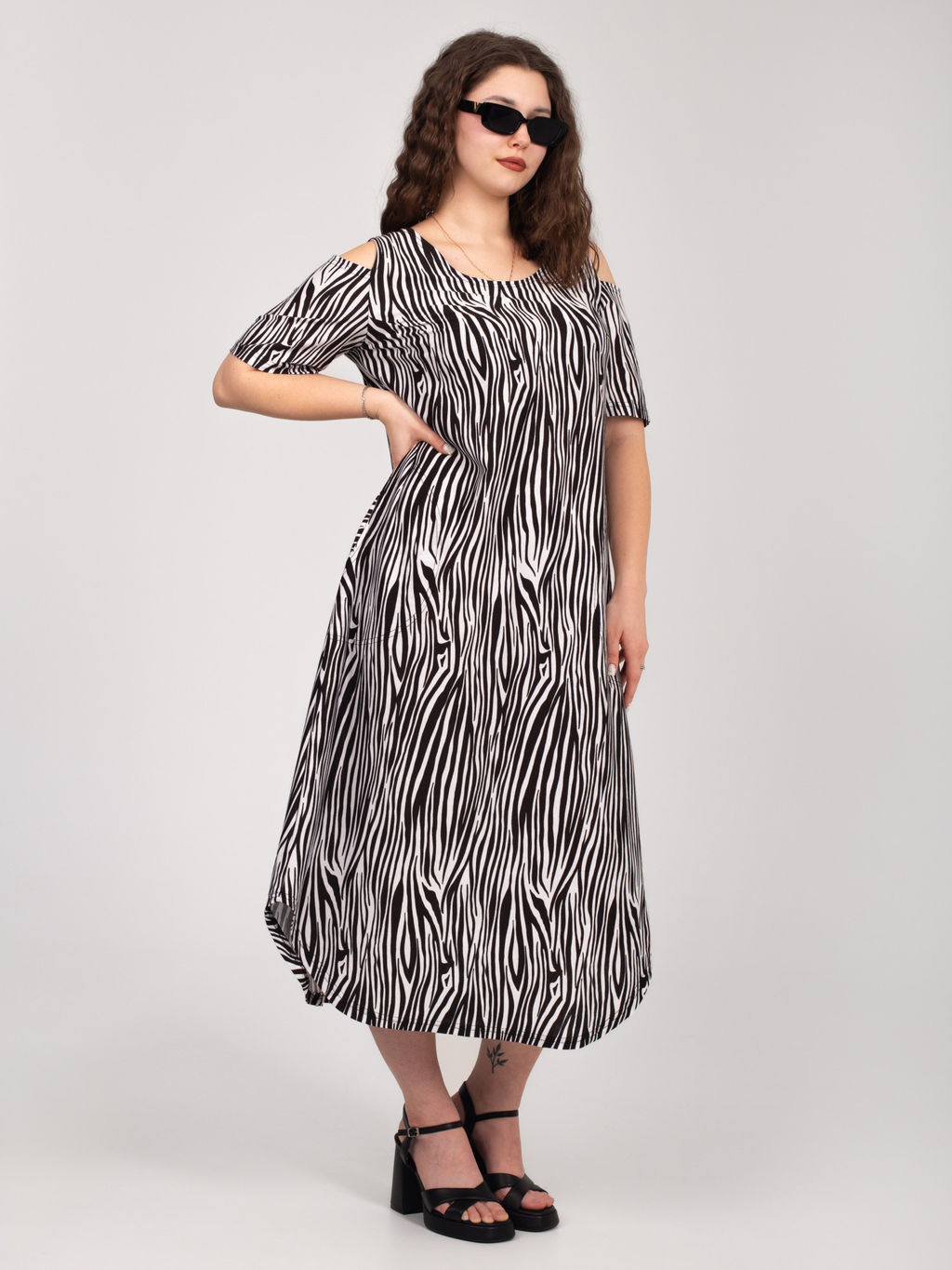 Платье женское кулирка "ВЛАДА" ЗЕБРА