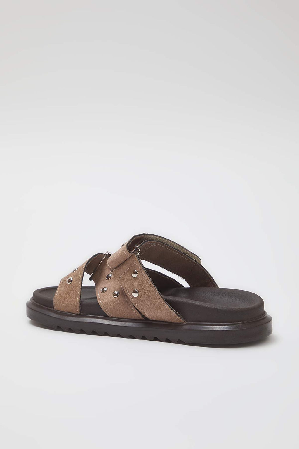 Trendyolmilla Shoes Vizon Suet Trok Tasl? Kad?n Terlik TAKSS25TE00036  фото 6