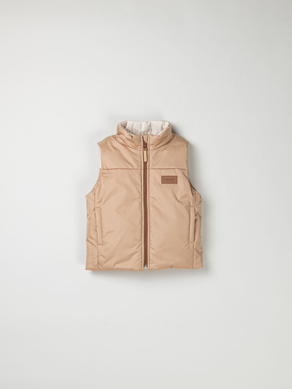 Жилет стеганый на молнии двухсторонний Беж - Bungly фото 7