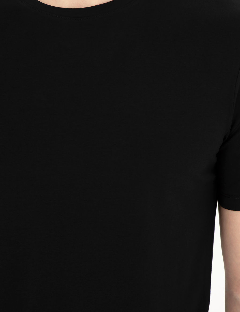 Siyah Slim Fit Basic Ti__rt