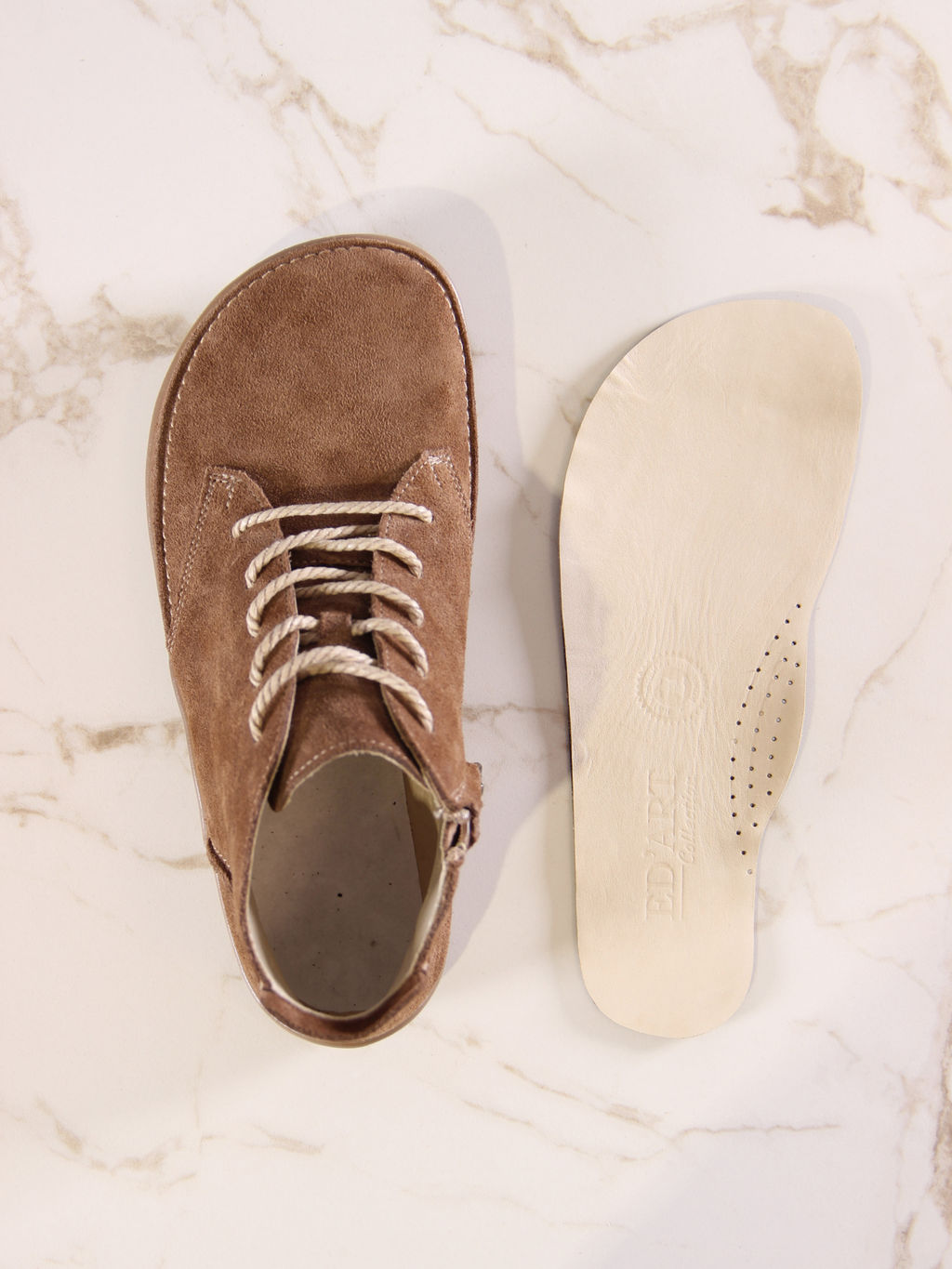 Босоногие ботинки EDART 210.NATAbr.Серо-коричневая замша/