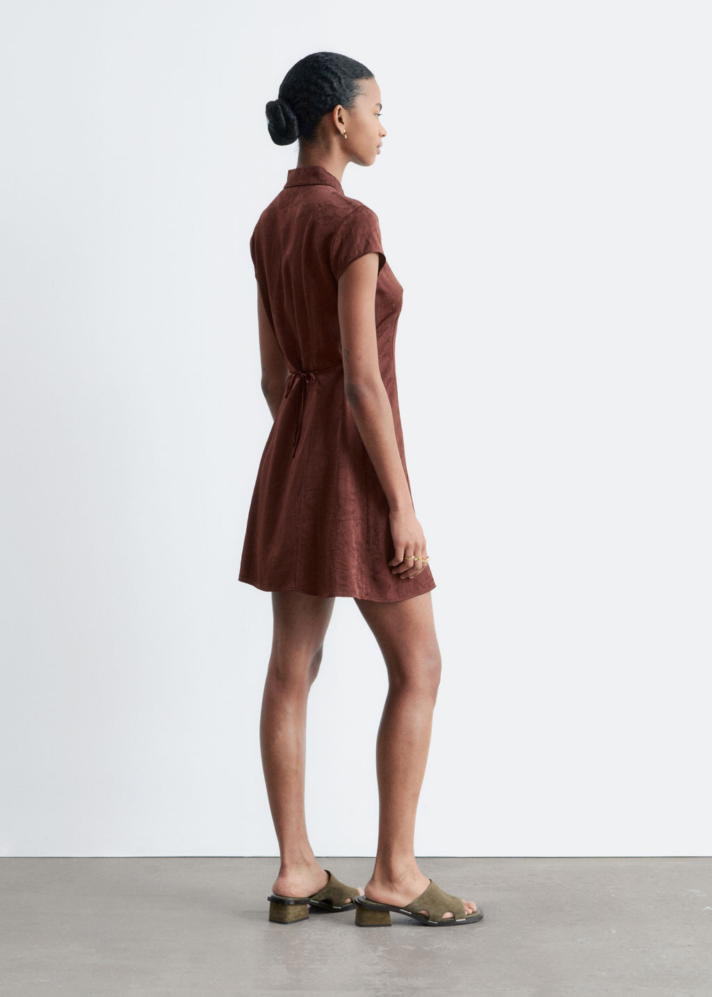 Minivestido camisero de jacquard - H&m фото 4